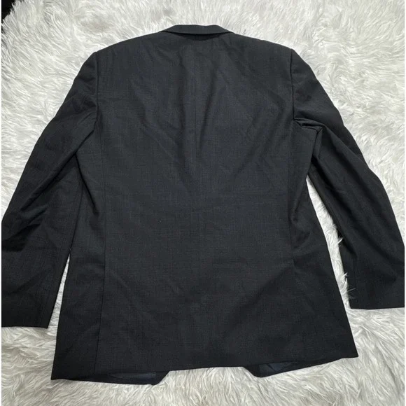 ERMENEGILDO ZEGNA Current Line Sport Blazer Mens 44L Long Gray‎ Patterned Italy